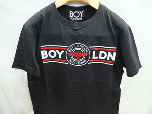 送料無料！半袖Ｔシャツ　ロゴマークラバープリント　天竺　Ｍサイズ　黒　英国ＢＯＹ　ＬＯＮＤＯＮ★格安！