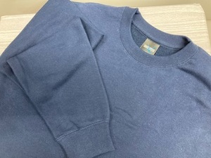 大きいサイズ　トレーナー　スウェットシャツ　裏パイル　Ｌ　紺　ＣＲＯＳＳ　ＳＴＩＴＣＨ★未使用格安！
