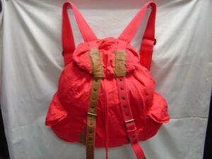  rucksack bag damage twill cotton cloth red And A*SAMPLE unused cheap!