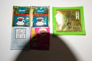 Dilmah プレミアムティーパック紅茶2袋、LIPTONほか紅茶2袋　深蒸し粉茶　詰め合わせ