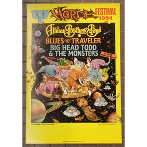 ◆激レア!デッドストック・ライブ・ポスター!美品!★The Allman Brothers Band『HORDE Festival 1994』 #59225