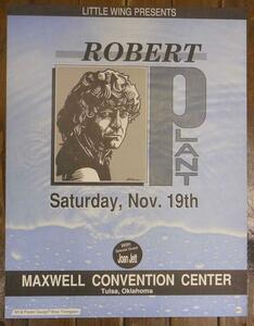 ◆レア・ライブ・ポスター(Led Zeppelin)!アメリカで買うより安い!★Robert Plant [Maxwell Convention Center, Tulsa Oklahoma]