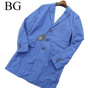 新品 未使用★ BG ビージー ボナジョルナータ 通年 コットン&ナイロン チェスター ショップコート ジャケット Sz.S　メンズ　A2T06606_6#M