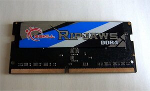 即決・送料無料）ノートPC用メモリ SO-DIMM G.SKILL RIPJAWS DDR4-2666(PC4-21300) 8GB×1枚 F4-2666C19D-16GRS CL19-19-19-43