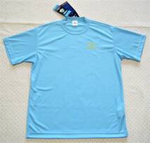 ミズノ　ＭIZUNO　トレーニング&テニス用高機能ゲームシャツ・軽量プリントTシャツ　水色　サイズ L　 DRYSCIENCE　 涼感/吸汗速乾機能_画像1