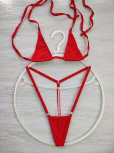 0010TM ( red ) Mini bla& Mini shorts bikini set himoG -stroke ring T-back swimsuit Ran Jerry ero..sexy cosplay 