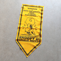 SNOOPY スヌーピー タペストリー フェルト チャーリーブラウン アメリカ PEANUTS ピーナッツ ヴィンテージ イエロー 70年代_画像1