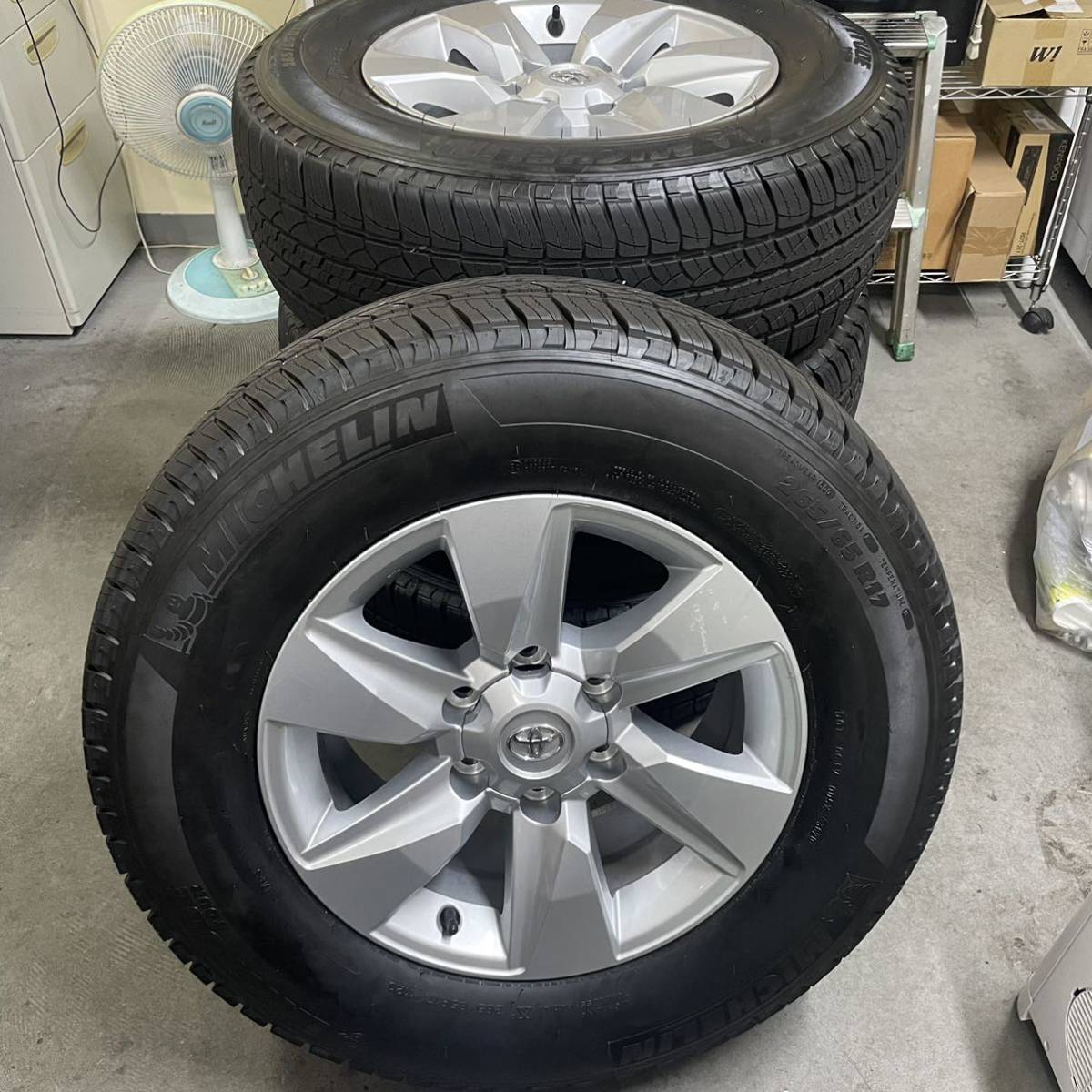 爆安 極美品 ランクルプラド社外アルミ4本セット265 65R17 17×7 1 2J
