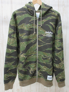 128BH NEIGHBORHOOD 20ss OVERLAP TIGER C-ZIP HOODED LS 201MBNH-CSM02 ネイバーフッド【中古】