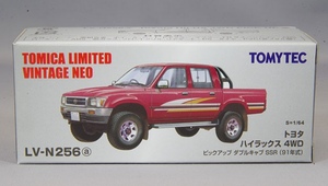 即決！ トミカ リミテッド ヴィンテージ ネオ LV-N256a トヨタ ハイラックス 4WD ピックアップ ダブルキャブ SSR 91年式 赤 新品・未使用品