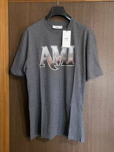 S新品 AMI alexandre mattiussi グラフィック ロゴ Tシャツ 半袖 カットソー 16AW size S アミ パリス AMI Paris メンズグレー