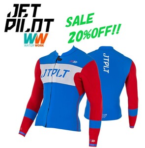 ジェットパイロット JETPILOT ウェットスーツ タッパー 20%オフ 送料無料 RX 2.0 レース ジャケット レッド/ホワイト/ブルー XL JA21156
