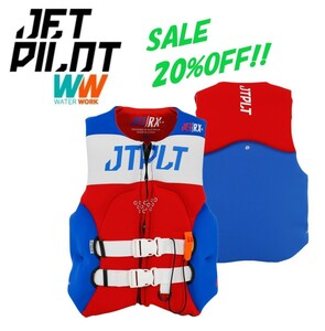 ジェットパイロット JETPILOT ライフジャケット JCI認定 20%オフ 送料無料 RX F/E ネオCGAベスト レッド/ホワイト/ブルー 3XL JA21118CGA