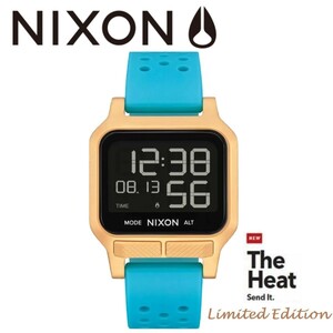 ニクソン NIXON 腕時計 マリンスポーツ 送料無料 ヒート リミテッド エディション アクア/ゴールド A1320-3432-00 100m防水 軽量 薄型
