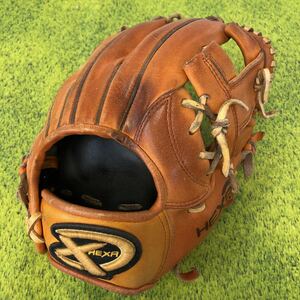 G-1394 ヘキサスポーツ HEXA SPORTS 硬式 内野手用 グラブ グローブ 野球 中古品