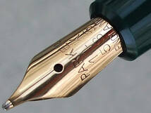 ◆太軸レアカラー◆1960年代製 パーカー・デュオフォルド万年筆 緑 14金 F イギリス◆ 1960s Parker Duofold 14k F nib England ◆_画像7