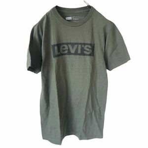 リーバイス Levi's 半袖 プリント Tシャツ カーキ ロゴ コットン メンズS nn yr000099