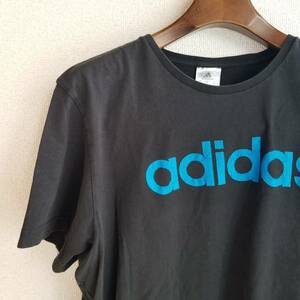 adidas Adidas tops футболка одноцветный принт раунд шея знак Logo короткий рукав мужской чёрный размер XL Wmm3