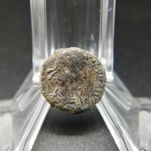 古代ローマ コイン ブロンズ 銅貨 神 アンティーク 発掘品 出土品 古銭 J1 ⑦
