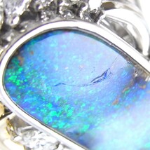 ［銀座店］Non Brand ノンブランド 10.93ct オパール 0.96ct ダイヤモンド リング・指輪 Pt900プラチナ 12号 ブルー レディース DH42101_画像9