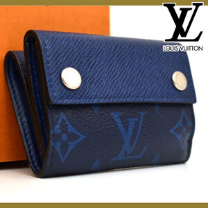 ■極美品■ルイヴィトン LouisVuitton モノグラム ディスカバリー コンパクトウォレット 三つ折り 財布 小銭入れ メンズ レディース M80424