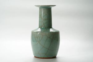 中国 宋代 龍泉窯 青磁 花瓶 古玩 古美術 唐物 高さ17.5cm