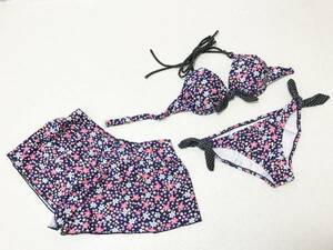 * swimsuit 9M* Tokyo seal * wire bikini * common . culotte pants swimsuit : floral print 