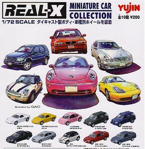 *. 1/72 шкала REAL-X MINIATURE CAR COLLECTION ( все 10 вида комплект ) *