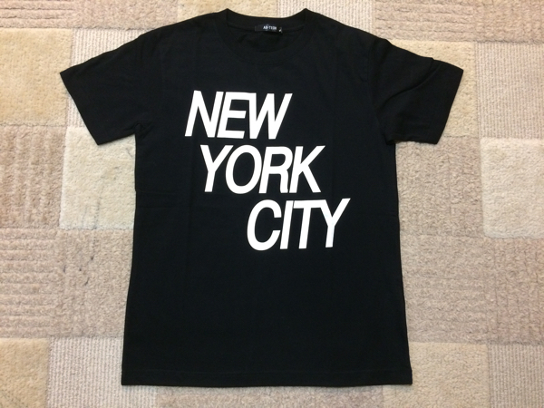 送料無料 新品 メンズ ロゴプリントTシャツ Mサイズ ブラック クルーネックTee激安セールNYC