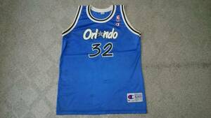 90s チャンピオン製 ビンテージ OrlandoMagic オーランドマジック 32 シャキールオニール ユニフォーム 18-20 実寸S　90年代 NBA
