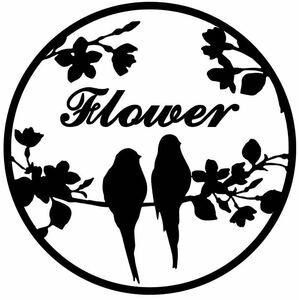 カッティングシート 花 茎 鳥 フラワー Flower ステッカー