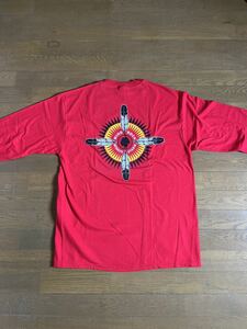 【新品】WINGROCK 4 FEATHER ロンT 赤 sizeL デッドストック ① ウイングロック WING ROCK 長袖 Tシャツ ロングスリーブ