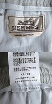 極美品□22SS HERMES/エルメス コットン100％ 無地 イージーパンツ/シェフパンツ ライトグレー イタリア製 正規品 箱付き メンズオススメ◎_画像6