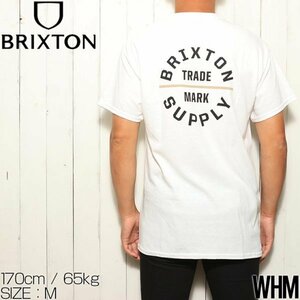 【送料無料】半袖Tシャツ バックプリントTEE BRIXTON ブリクストン OATH V S/S TEE 16410　WHM　 Sサイズ