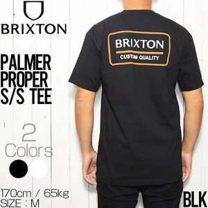 【送料無料】半袖Tシャツ バックプリントTEE BRIXTON ブリクストン PALMER PROPER S/S TEE 16616　 BLK Sサイズ