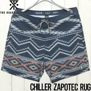 【送料無料】THE ROARK REVIVAL ロアークリバイバル CHILLER ZAPOTEC RUG BOARDSHORTS 17インチレングス RB393 28インチ