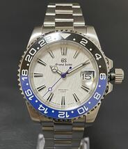 1円～ SEIKO カスタム ダイバーズ 青 黒 GMT mod ブルー ホワイト 自動巻 白樺 GS セイコー nh35 seikomod ポリッシュ マスター 腕時計_画像3