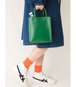 トートバッグ バッグ 2WAYスクエアミニマルトートバッグ/ショルダーバッグ グリーン