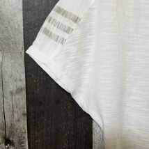 adidas　アディダス　半袖　Tシャツ　ワイド　Lサイズ　幅広　薄手　3本ライン　ホワイト系　レディース_画像4