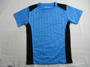 BE271[( АО )....] спорт короткий рукав футболка мужчина . синий * чёрный 140