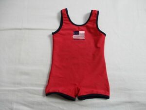 ZW151[WISNER KIDS] print swimsuit One-piece translation have man . red tea 80 ( have been cleaned )