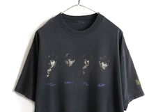 90s 人気 黒 ★ ビートルズ プリント 半袖 Tシャツ ( メンズ XL 程) 古着 90年代 オールド THE BEATLES バンド ロック バンT プリントT_画像2