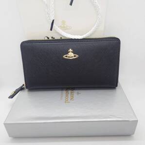 Vivienne Westwood ヴィヴィアンウエストウッド 長財布 ラウンドファスナー 黒 ブラック オーブ アウトレット品