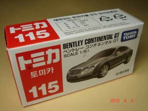 韓国 ハングル文字 赤箱 トミカ No.115 ベントレー コンチネンタル GT Bentley Continental ミニカー ミニチュアカー