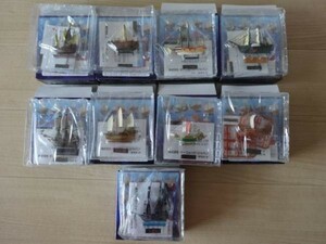  world. sailing boat .. for collection model all 8 kind +? structure type different bo- Ford Japan .HAN miniature 