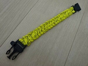 サバイバル ブレスレット ホイッスル パラコード 黄色 Survival Bracelet Paracord Whistle