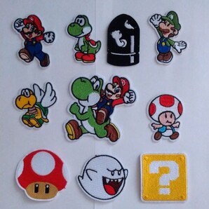 新品 マリオ刺繍アイロンワッペン10枚セット 保育園 幼稚園 ハンドメイド ②