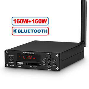 HiFi Bluetooth 2.0CH デジタルアンプ ステレオ オーディオ アンプ USB プレーヤー 160W×2（GFJ833）