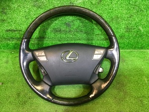  new M control 70146 H20 Lexus LS600HL UVF46]* original black wood combination steering wheel air bag with cover * steering wheel 39cm SRS confidence tube missing 