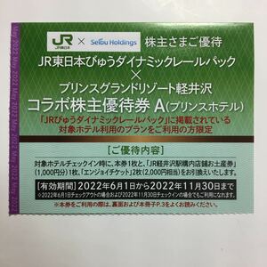 西武 株主優待 JR東日本 プリンス軽井沢コラボ チケット